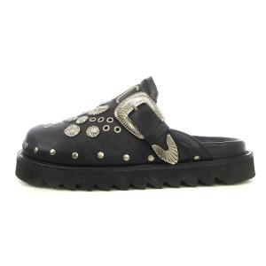 TOGA VIRILIS EYELET METAL SABOT サンダル レザー スタッズ