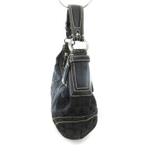 COACH ハンドバッグ ワンショルダー シグネチャー ホーボー チャーム付き 10074 黒