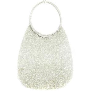 ANTEPRIMA 美品 ワイヤーバッグ ロゴ ラウンド型 編込 グレー