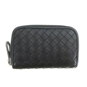 イントレチャート コインケース 小銭入れ レザー ラウンドファスナー ブラック ウォレット