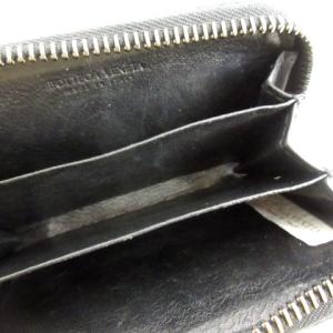 BOTTEGA VENETA イントレチャート コインケース 小銭入れ レザー ラウンドファスナー ブラック ウォレット