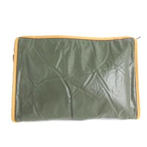 HUNTING WORLD バチュークロス セカンドバッグ ポーチ クラッチバッグ グリーン カーキ系