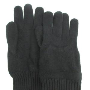 BOTTEGA VENETA 手袋 グローブ リブ ニット ウール100％ ブラック
