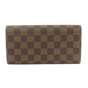 LOUIS VUITTON N63209 近年モデル ダミエ ポルトフォイユ サラ 長財布 茶