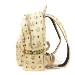 MCM スターク サイドスタッズ バックパック ヴィセトス 
 レザー ベージュ