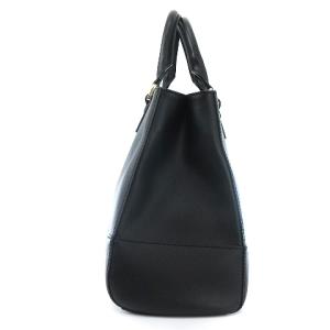 TORY BURCH ハンドバッグ 2WAY ロゴ レザー ブラック