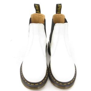 Dr.Martens チェルシーブーツ サイドゴア ショート レザー ホワイト