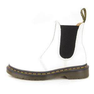 Dr.Martens チェルシーブーツ サイドゴア ショート レザー ホワイト