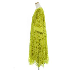 ADORE 20SS 531-0140326 オーナメントレースカフタンワンピース 38 イエロー