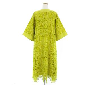 ADORE 20SS 531-0140326 オーナメントレースカフタンワンピース 38 イエロー