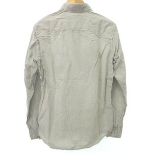 HYSTERIC GLAMOUR タグ付き 15SS ワーク シャツ 長袖 薄手 綿100% 裾刺繍 0252AH01 M ライトグレー