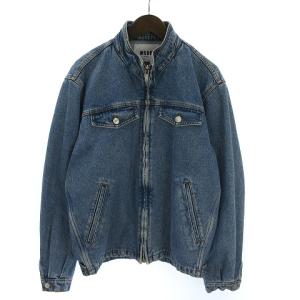 MSGM デニム ジャケット Gジャン バックロゴ 刺繍 青 46