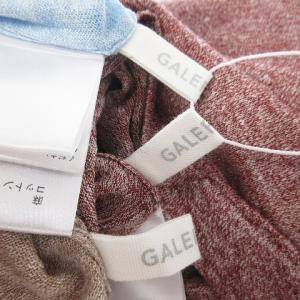 GALERIE VIE 19SS ニット カットソー 半袖 Vネック 薄手 5点セット リネン コットン混 ブルー レッド ベージュ系 S まとめ