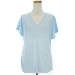 GALERIE VIE 19SS ニット カットソー 半袖 Vネック 薄手 5点セット リネン コットン混 ブルー レッド ベージュ系 S まとめ