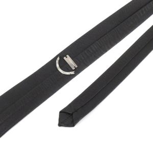 SAINT LAURENT PARIS ネクタイ ナロータイ スリム オールレザー 黒