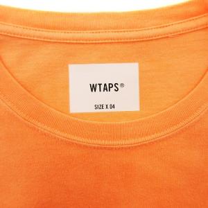 WTAPS Tシャツ カットソー 半袖 クルーネック ワンポイント 刺繍 オレンジ 4