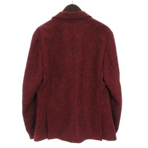 GUCCI テーラード ジャケット 総裏 サイドベンツ ウール シルク 裏地 総柄 1GBRFO レッド 50