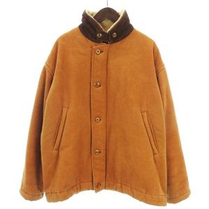 EMPORIO ARMANI ジャケット コート スタンドカラー 裏ボア バックプリント ブラウン