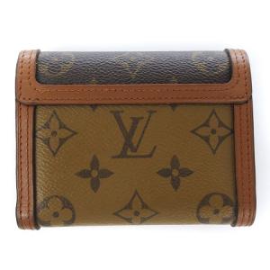 LOUIS VUITTON M68725 20年製 モノグラム リバース ポルトフォイユ ドーフィーヌ 三つ折り財布 茶