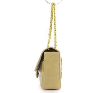 CHANEL マトラッセ 25 ラムスキン ショルダーバッグ ココマーク ベージュ