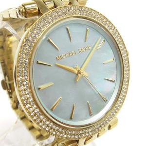 MICHAEL KORS 腕時計 アナログ クオーツ ストーン MK-3498 文字盤 青 ブルー ウォッチ