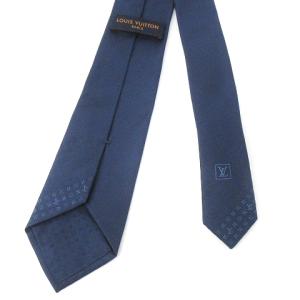 LOUIS VUITTON 美品 モノグラム グラディエント7cm ネクタイ 刺繍 グラデーション シルク100% M78765 マリーヌ