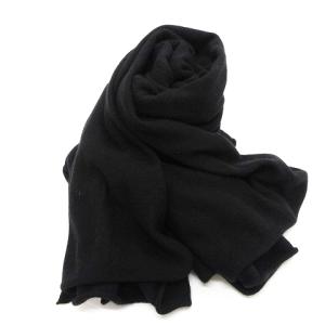 RALPH LAUREN ストール 大判 無地 カシミヤ100% ブラック