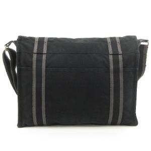 HERMES フールトゥ バサスPM メッセンジャーバッグ ショルダーバッグ キャンバス ブラック
