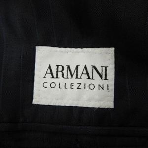 ARMANI COLLEZIONI スーツ セットアップ ジャケット パンツ ストライプ 48 紺