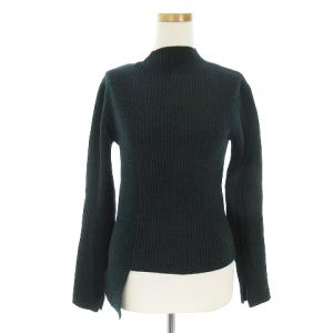 19AW ランダムリブトップス ニット カットソー 長袖 ボトルネック ウール アシンメトリー 300CA870-1190