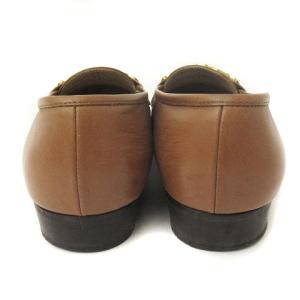 Salvatore Ferragamo パンプス ポインテッドトゥ ガンチーニ 茶系 キャメル 5 1