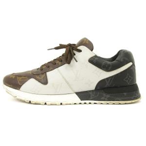 LOUIS VUITTON モノグラム ランアウェイ ライン スニーカー 8 茶 白