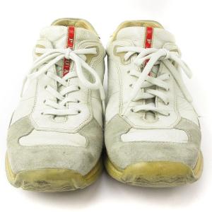 PRADA SPORT スニーカー ローカット レザー E0874 ホワイト 9