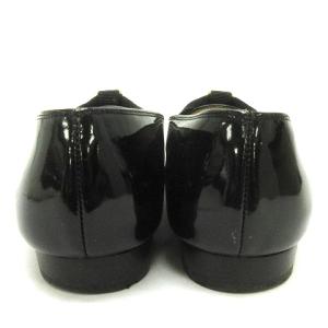 Salvatore Ferragamo ヴァラ リボン パンプス ローファー ローヒール パテントレザー ブラック 5.5  IBO24
