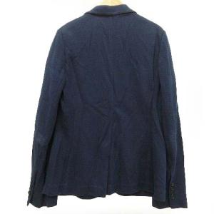 Loro Piana テーラード ジャケット コットン シルク カジュアル イタリア製 44 ネイビー