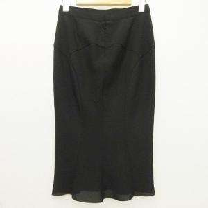 JUNYA WATANABE ひざ丈 スカート JM-S036 AD2003 シフォン タイト スリムシルエット S 黒 ブラック SM