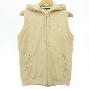 ゴルフ ベスト ジップアップ フード付き パーカー スポーツウエア カジュアル 国内正規 L ベージュ SM