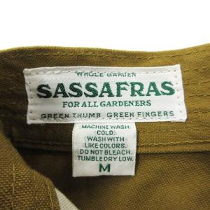 SASSAFRAS 美品 Fall Leaf Tough Pants ガーデニングウェア ワーク ペインター パンツ コットン ボタンフライ 茶