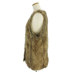 Plage タグ付き ベスト フェイクファー 前開き フックボタン ベージュ F アウター