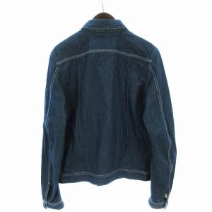 DIESEL JUZICON デニムジャケット 長袖 フロントボタン ステッチ コットン 青 ブルー L
