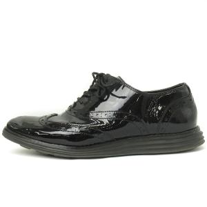 COLE HAAN ゼロ グランド ドレスシューズ ウイングチップ エナメル レザー W13116 ブラック 7B