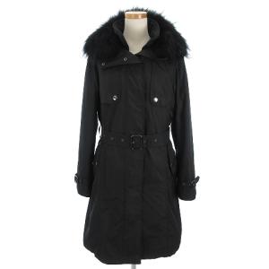 モッズコート リアルファー 裏地ノバチェック 40 黒