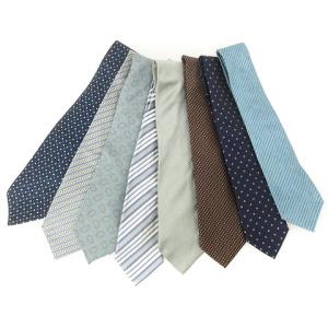 ネクタイ 8点 セット レギュラータイ ワイド レジメンタルストライプ ドット 総柄 シルク 寒色系 暖色系 SMV