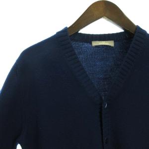 Cruciani ニット セーター カーディガン 長袖 ウール リブ フロントボタン CU2705 ネイビー