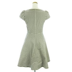 M'S GRACY ワンピース ひざ丈 フレア 半袖 チェック コットン SW-521397 ブラウン 38