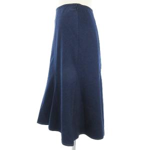 M'S GRACY フレアヘム スカート ひざ丈 イレギュラーヘム TD-917107 ネイビー系 36