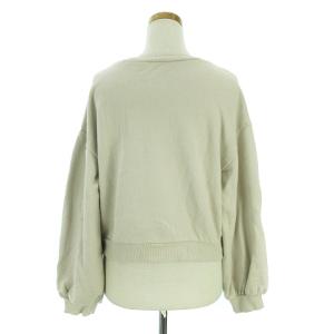 GRACE CONTINENTAL 21SS トレーナー スウェット 長袖 クロップド クルーネック 裏毛 ロゴ 刺繍 アイボリー 36