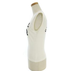 Christian Dior J'ADORE Tシャツ カットソー ノースリーブ ロゴ プリント ホワイト