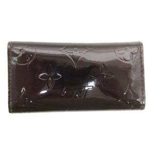 LOUIS VUITTON モノグラム ヴェルニ ミュルティクレ4 4連 キーケース M93517 アマラント パープル系