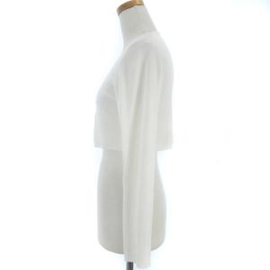 TOCCA カーディガン ボレロ 前開き 長袖 ボタンレス 無地 ホワイト M